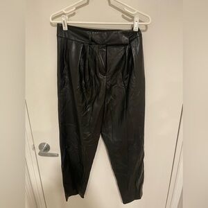 Alice and Olivia faux leather cropped pants